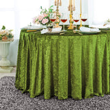 Round Ice Crushed Velvet Tablecloth