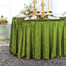 Round Ice Crushed Velvet Tablecloth