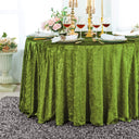 Premium Ice Crushed Velvet Round Tablecloth