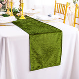 Velvet Table Runner 13x108 Moss Green/Olive Green
