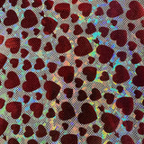 Nylon Spandex Heart Foil Metallic Fabric