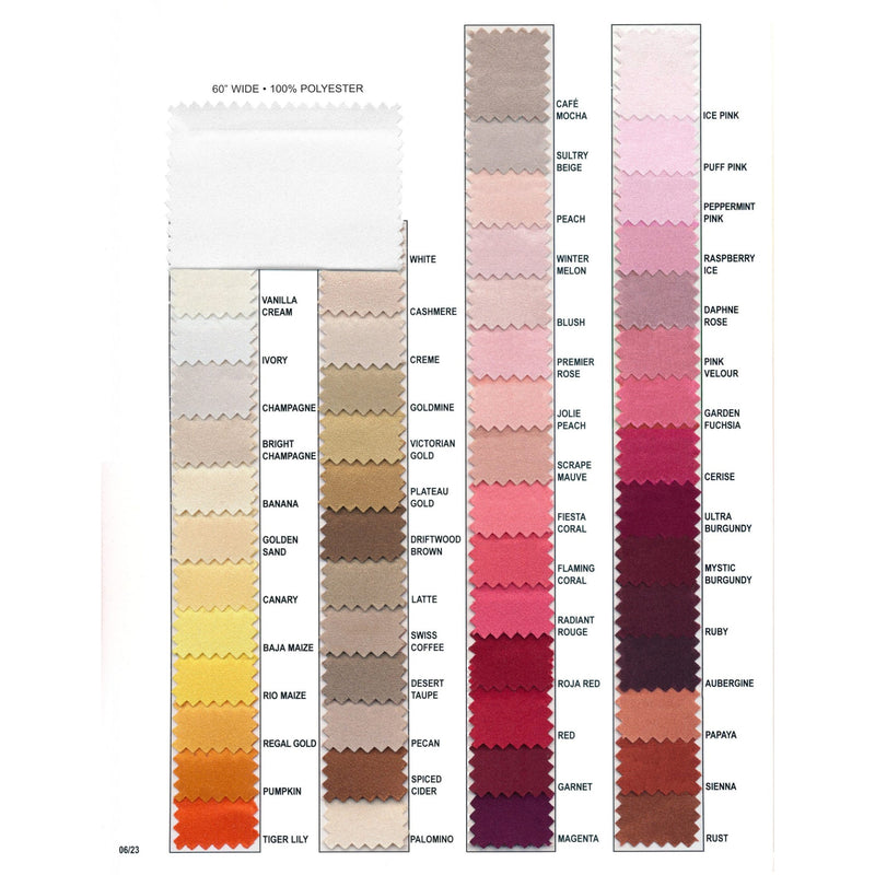 Mystique Satin Polyester Fabric - Matte Finish, 60" Width (1 Yard)