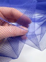 Blue Polyamide Mesh Fabric