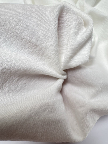 White Polyamide Elastane Knitted Fabric