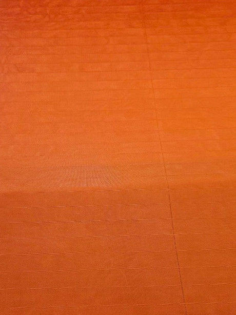 Orange Moiré Knitted Viscose Stretch Fabric
