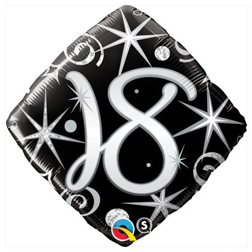Foil Balloon 18 Elegant Sparkles & Swirls