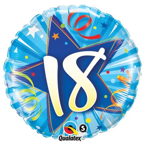 Foil Balloon 18 Inch Shining Star Bright Blue