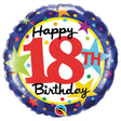 18 Inch 18th Birthday Stars Foil Balloon