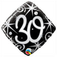 Foil Balloon 30 Elegant Sparkles & Swirls