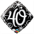 Foil Balloon 40 Elegant Sparkles & Swirls