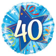 Foil Balloon 40th Birthday Bright Blue
