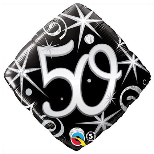 Foil Balloon 50 Elegant Sparkles & Swirls