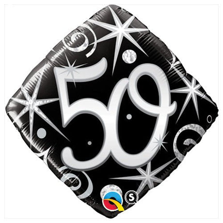Foil Balloon 50 Elegant Sparkles & Swirls