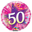 Foil Balloon 18 Inch 50 Shining Star Hot Pink