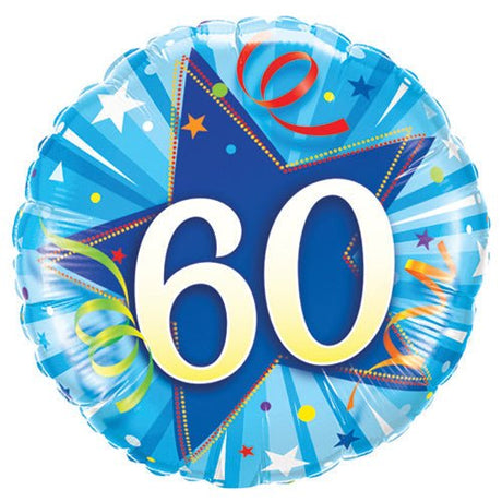 Foil Balloon 60 Shining Star Bright Blue