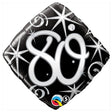 Foil Balloon 80 Elegant Sparkles & Swirls