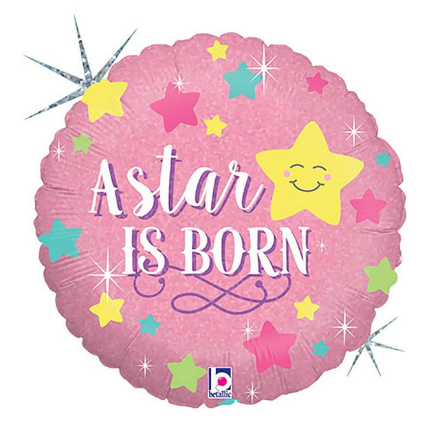 Foil Balloon Baby Girl 18 Inch A Star Is Born