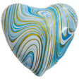 Heart Foil Balloon Blue & Gold