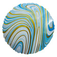 Foil Balloon Blue & Gold Agate Round