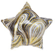 Foil Balloon 18 Inch Agate Star Black & Gold