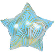 Foil Balloon 18 Inch Agate Star Blue & Gold