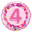 Age 4 Pink Princess Foil Balloon