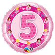 Foil Balloon Girls Age 5 Pink Ballerinas