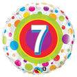 Foil Balloon Age 7 Colorful Dots