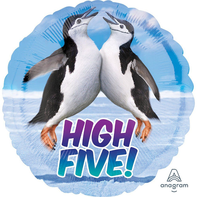 Foil Balloon Penguins High Five