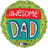Foil Balloon Awesome Dad Confetti 18 Inch