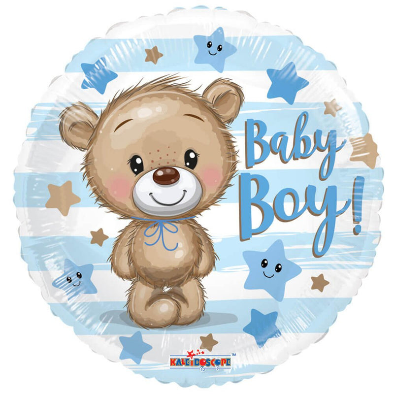 Baby Boy Bear Plastic Balloon 18 Inch