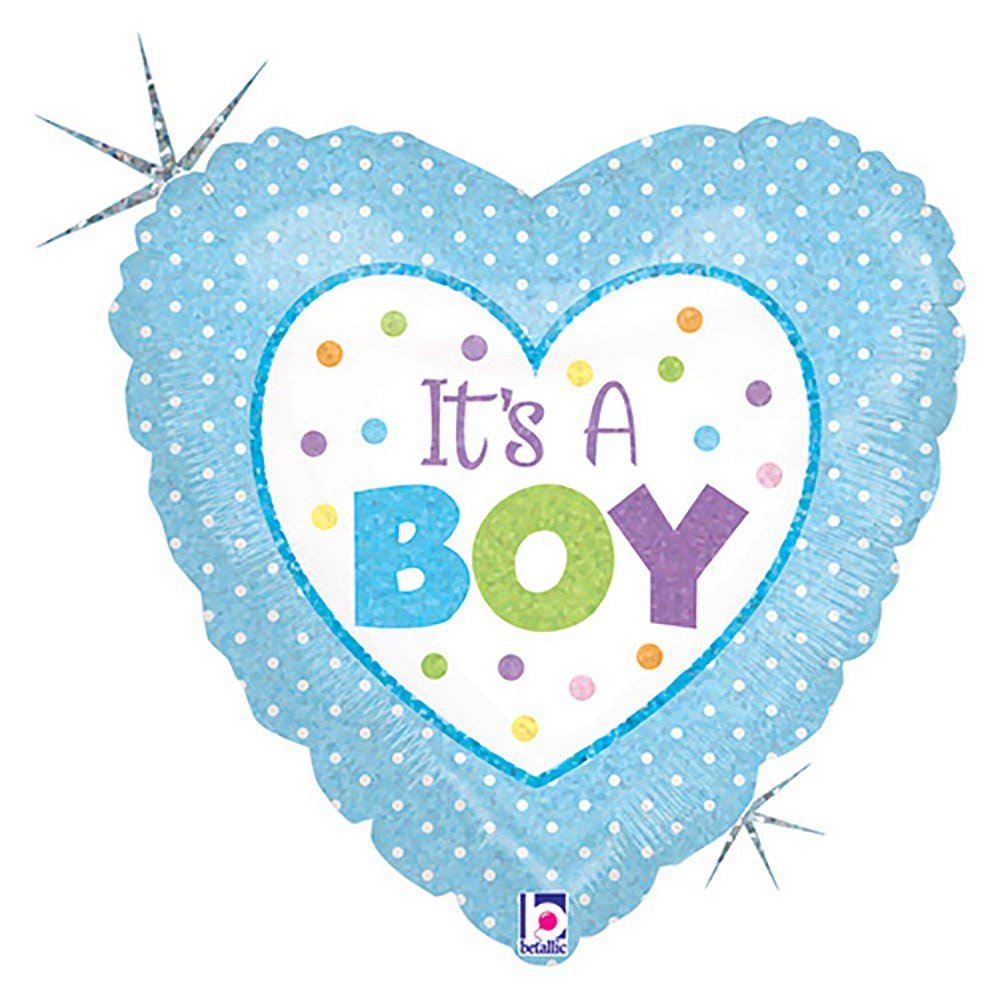 Baby Boy Dots Foil Balloon
