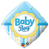 Baby Boy Foil Balloon 18 Inch Dots & Stripes