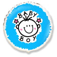 Baby Boy Face Foil Balloon 18 Inch