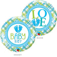 Baby Boy Feet Foil Balloon 18 Inch