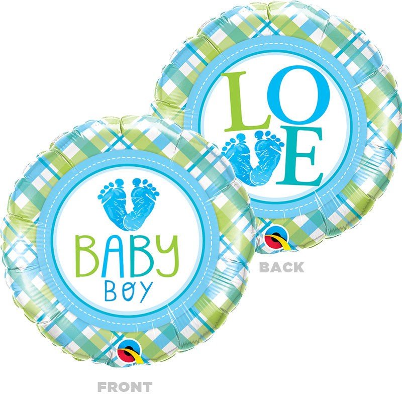 Baby Boy Feet Foil Balloon 18 Inch