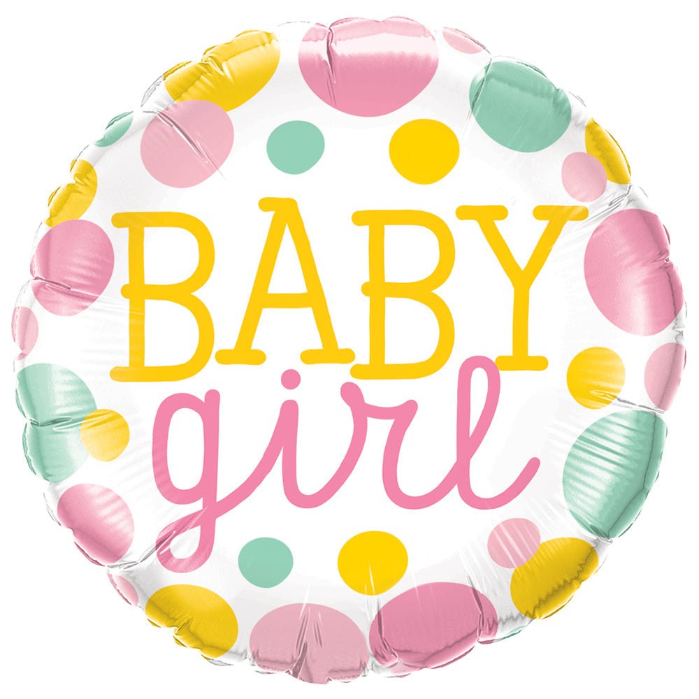 Baby Girl Dots Foil Balloon