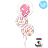 Foil Balloon Baby Girl Feet 18 Inch