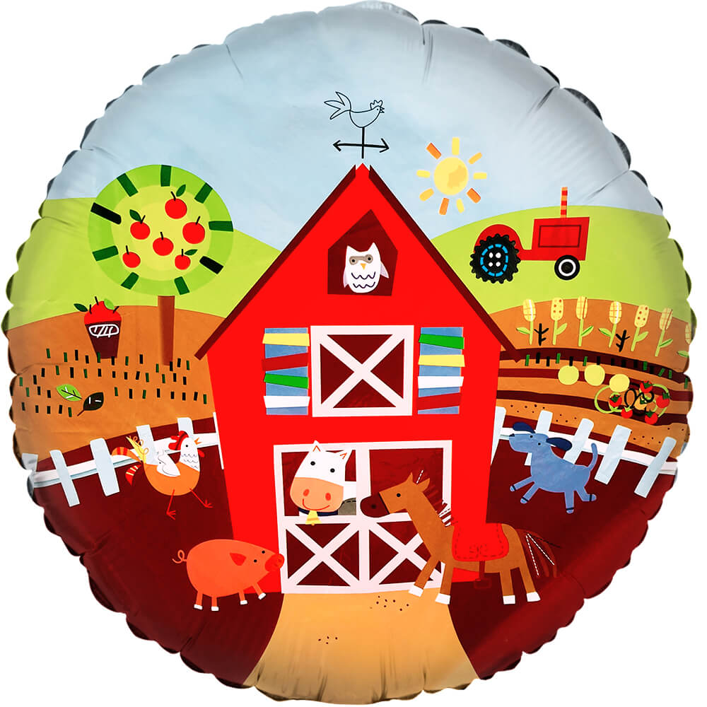 Foil Balloon Barnyard Friends 18 Inch