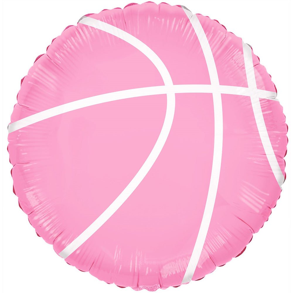 Foil Balloon Basketballer Pink