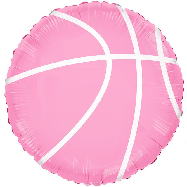 Foil Balloon Basketballer Pink