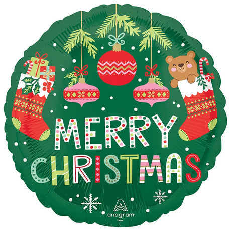 Christmas Foil Balloon - Beary Christmas 18 Inch