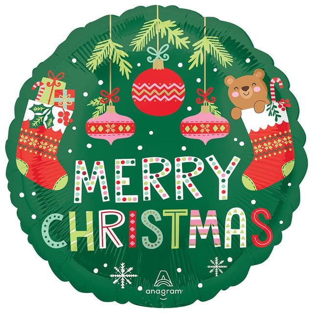 Christmas Foil Balloon - Beary Christmas 18 Inch