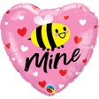 Heart Foil Balloon Bee Mine Hearts 18 Inch