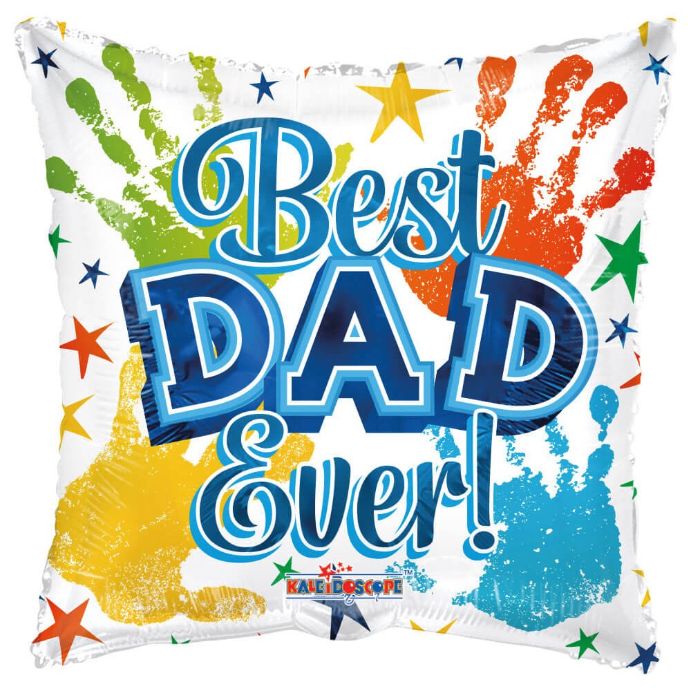Foil Balloon Best Dad Holographic