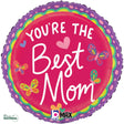 18 Inch Best Mom Butterfly Foil Balloon
