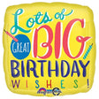 Foil Balloon Big Birthday Wishes 18 Inch