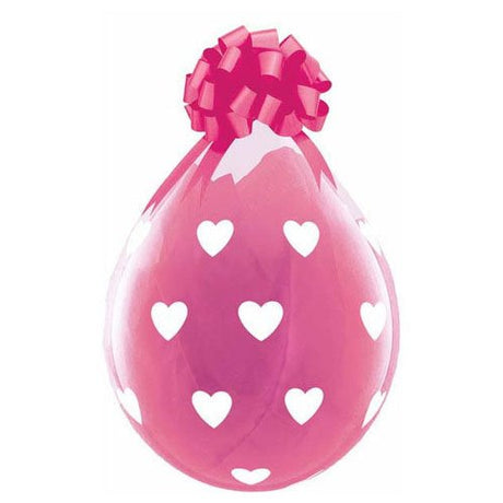 Latex Balloons Big Hearts Diamond Clear