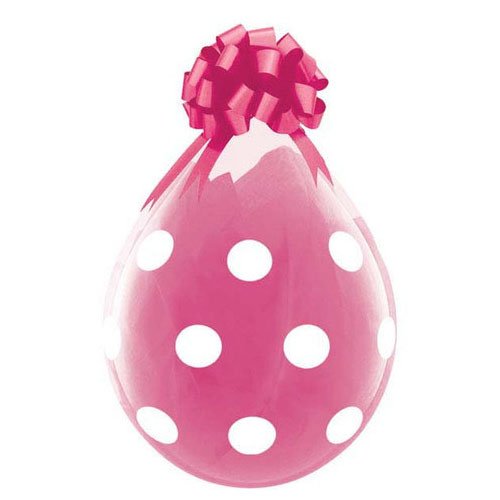 Latex Balloons Big Polka Dots Clear