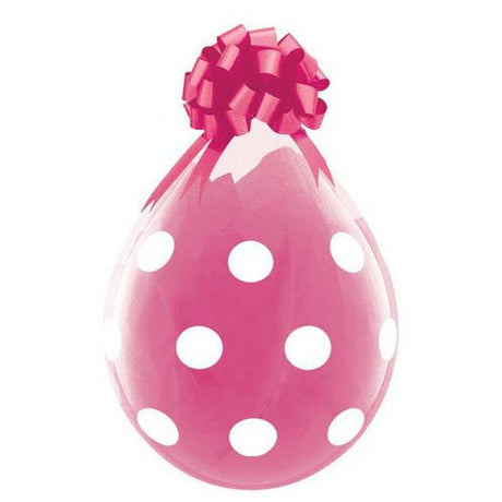 Latex Balloons Big Polka Dots Clear